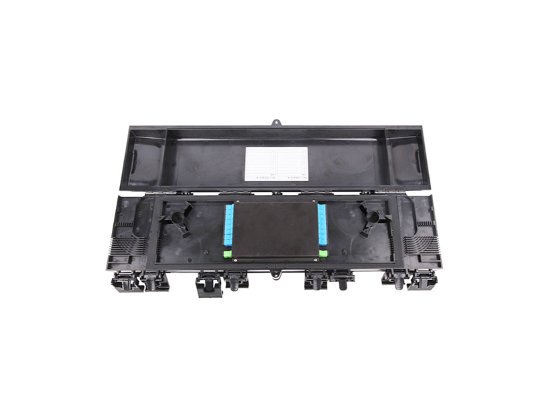 FTTH 4 in 4 out 16 core Horizontal fiber optic joint splice closure with 16 ports In-line splice enclosure