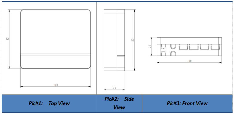 4 Port Wall Mounted Faceplate Box