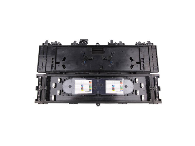 FTTH 4 in 4 out 16 core Horizontal fiber optic joint splice closure with 16 ports In-line splice enclosure