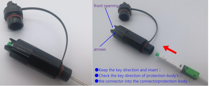 IP68 Mini SC Waterproof Connector Fiber Optic Reinforced Connector Kit for Huawei