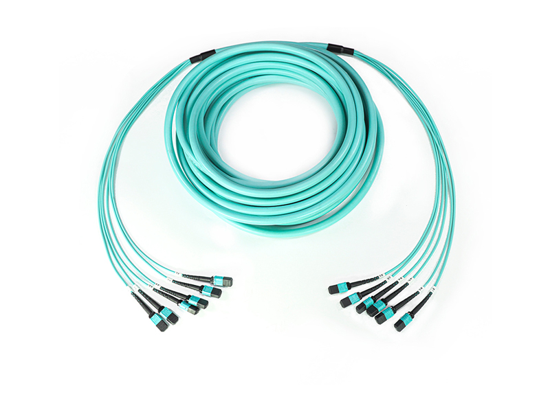 6-12 MPO MTP OM3  72 cores Trunk fiber optic patch cord