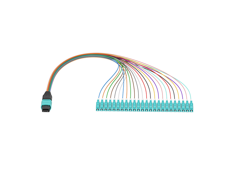 MPO/APC (Male) to LC/UPC OM3 24 Cores MPO/MTP Fan out 0.9mm Patch Cords