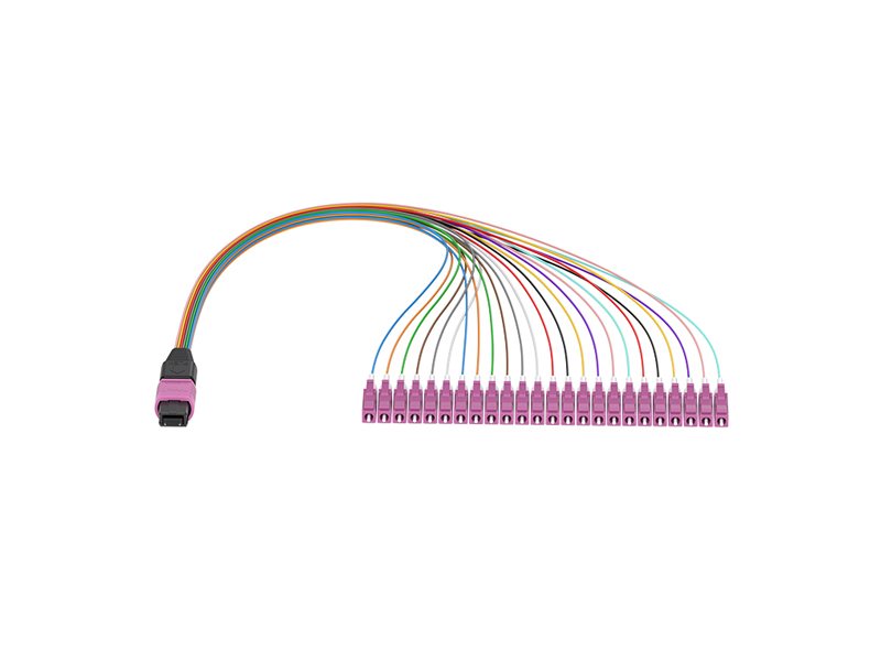 MPO/APC (Male) to LC/UPC OM4 24 Cores MPO/MTP Fan out 0.9mm Patch Cords