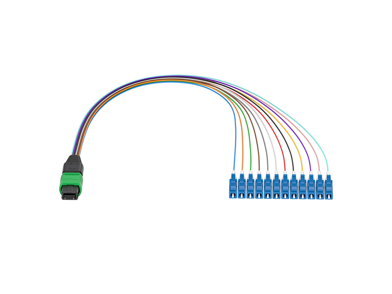 MPO/APC (Male) to LC/UPC SM (Single-mode) 12 Cores MPO/MTP Fan out 0.9mm Patch Cords