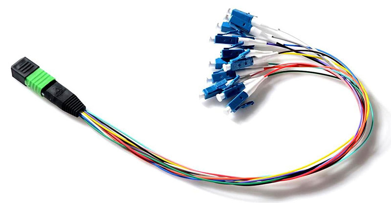 MPO/APC (Male) to LC/UPC SM (Single-mode) 12 Cores MPO/MTP Fan out 0.9mm Patch Cords