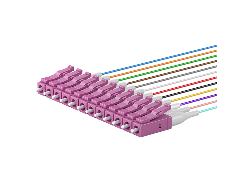 MPO/APC (Male) to LC/UPC OM4 12 Cores MPO/MTP Fan out 0.9mm Patch Cords
