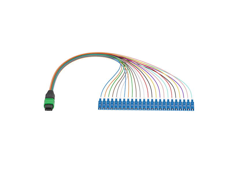 MPO/APC (Male) to LC/UPC SM (Single-mode) 24 Cores MPO/MTP Fan out 0.9mm Patch Cords