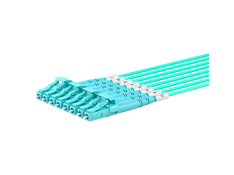 MPO/APC Female-4x DLC OM3 8 Cores MPO/MTP Harnesses fanout Patch Cords