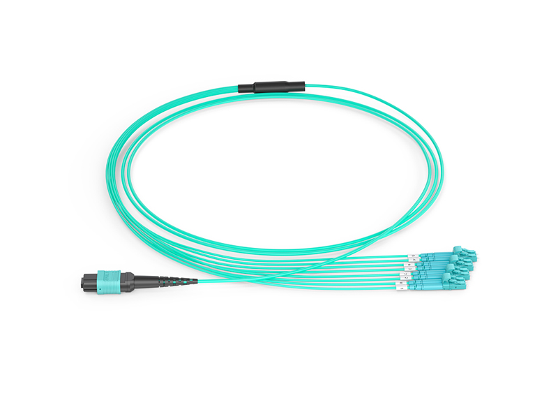 MPO/APC Female-4x DLC OM3 8 Cores MPO/MTP Harnesses fanout Patch Cords