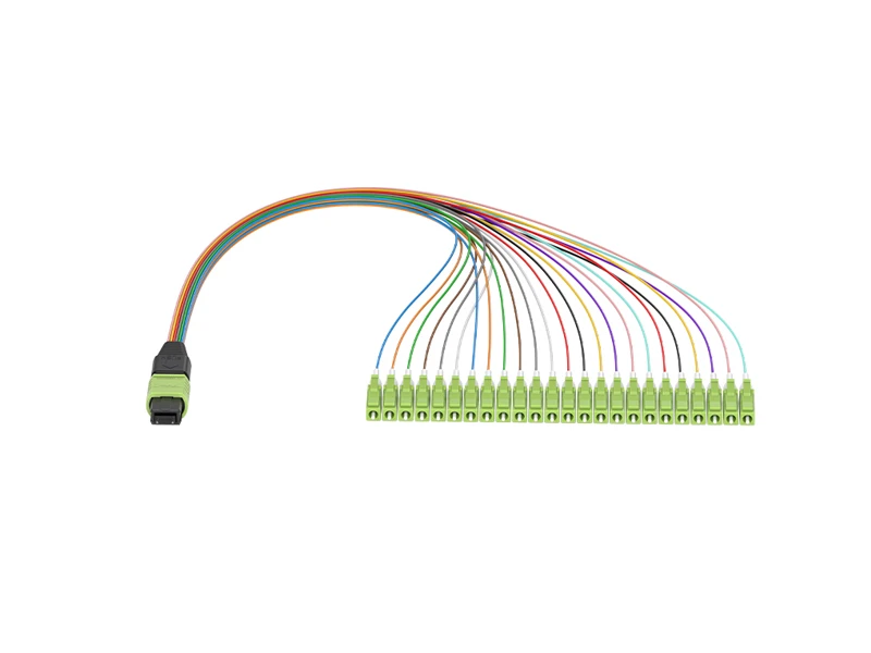 MPO/APC (Male) to LC/UPC OM5 12 Cores MPO/MTP Fan out 0.9mm Patch Cords