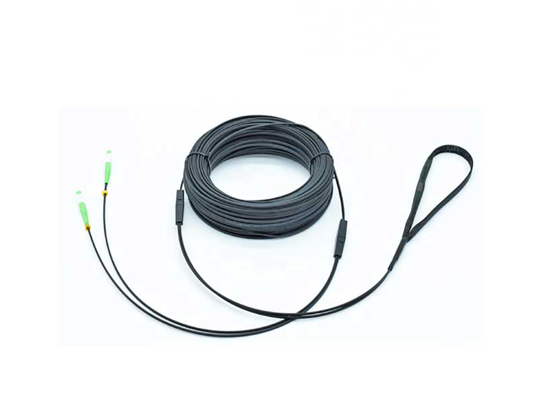 SM 2cores SCAPC SCAPC G657B3 KFRP LSZH Black with Pulling Sock 30M FTTH Drop Cable Patchcord