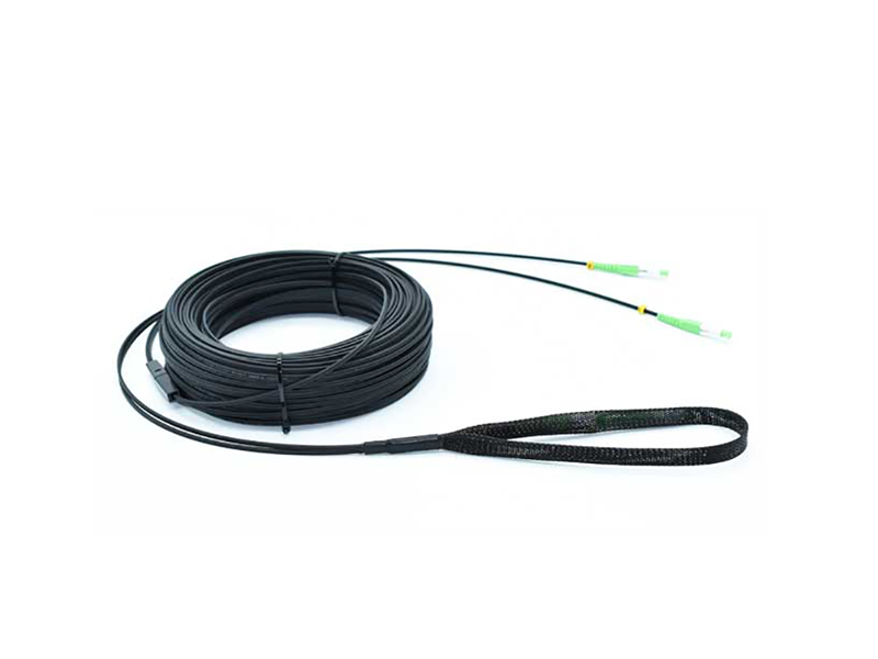SM 2cores SCAPC SCAPC G657B3 KFRP LSZH Black with Pulling Sock 30M FTTH Drop Cable Patchcord