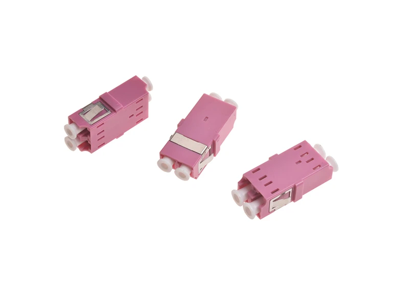 FTTH LC OM4 DX Fiber Optic Multimode Duplex Adapter
