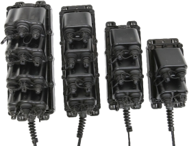 8 Port Multiport Service Terminal with Pre Terminated 8 Fiber Feeder Cable, Locatable or Dielectric, 50 to 2000 Feet Available