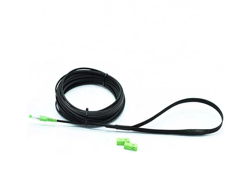 SM 1core SCAPC SCAPC G657B3 KFRP LSZH Black with Pulling Sock FTTH Drop Cable Patchcord