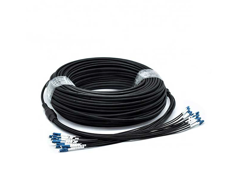 Round Cable 12Cores SM PBT HDPE LCUPC to LCUPC Factory Price Fiber Optic patchcord