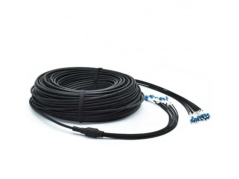 Round Cable 12Cores SM PBT HDPE LCUPC to LCUPC Factory Price Fiber Optic patchcord