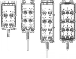 8 Port Multiport Service Terminal with Pre Terminated 8 Fiber Feeder Cable, Locatable or Dielectric, 50 to 2000 Feet Available