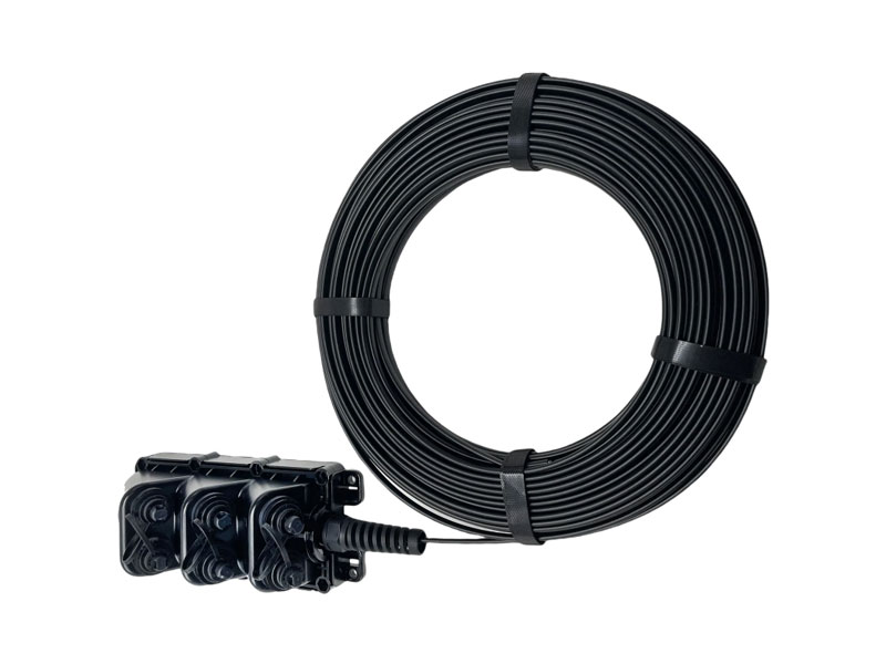 6 Port Multiport Service Terminal with Pre Terminated 6 Fiber Feeder Cable, Locatable or Dielectric, 50 to 2000 Feet Available