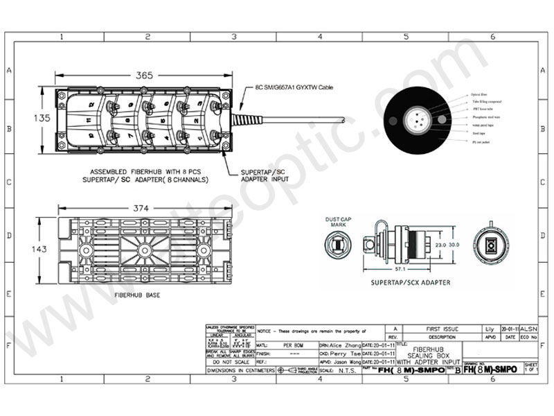 Outdoor IP68 Waterproof Multi Service Terminal FTTH Fiber Optical Pre-terminated 2 4 6 8 12 Ports Fiber Access Terminal Box FAT