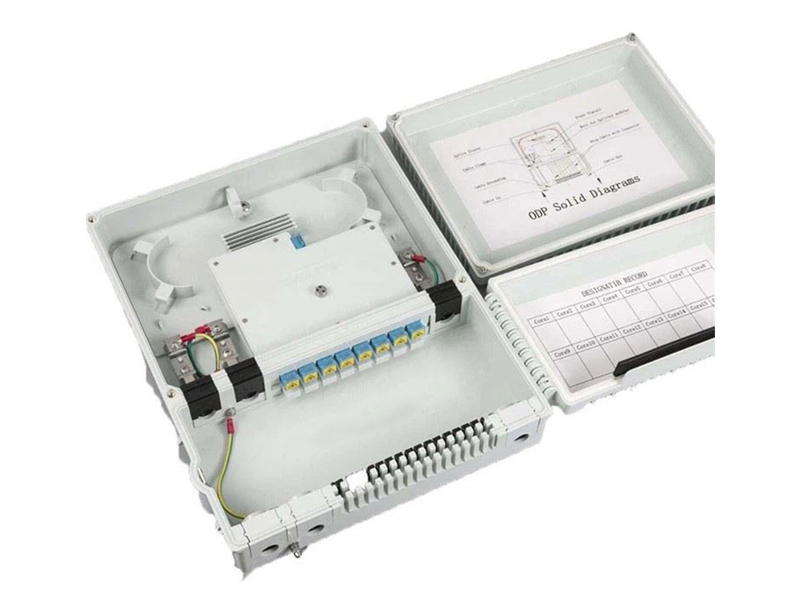 16 CORES Indonesia Style Solid NAP BOX fiber splice closure 2 doors 1*8 PLC IP65 Fiber Optic Distribution Box ODP