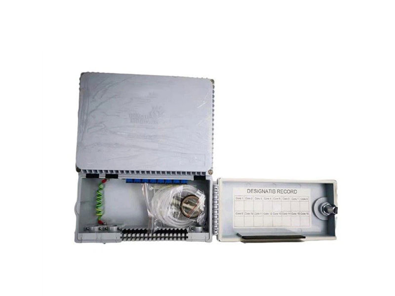 16 CORES Indonesia Style Solid NAP BOX fiber splice closure 2 doors 1*8 PLC IP65 Fiber Optic Distribution Box ODP