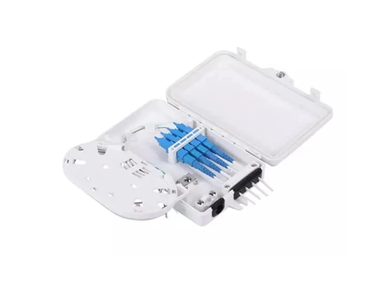 FTTH 4-Core FTB-AT04A-1 Fiber Optic Box PC+ABS Material Access Terminal Box for Fiber Optic Connectors