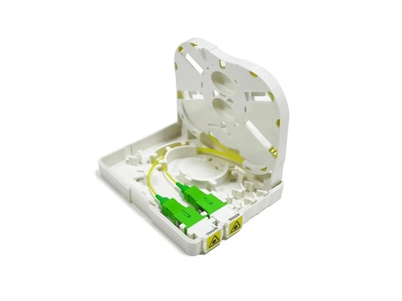 OTB-AT01D  1 2 4 Core Ftth Fiber Optic Terminal Box SC APC Adapter 0.9mm LSZH SC APC Faceplate 1M SM G657A1 Pigtail Fiber Optic Equipment