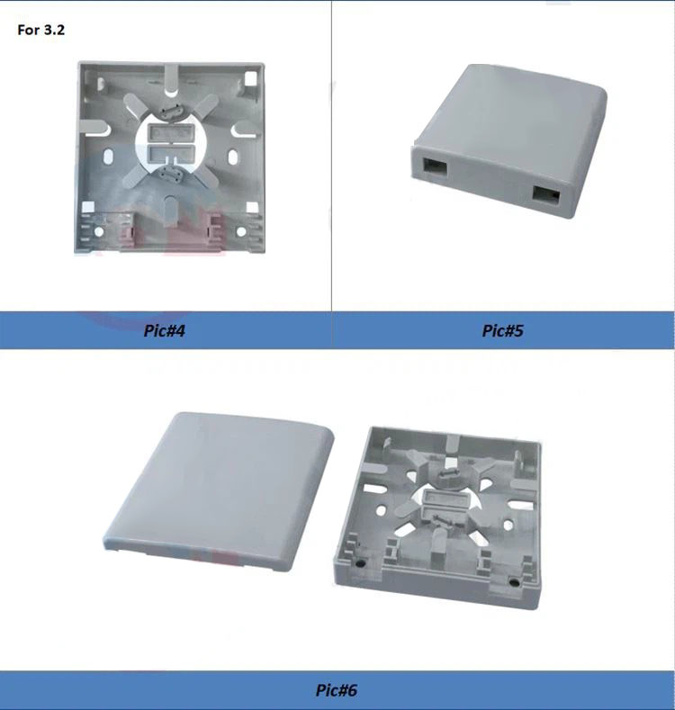 FTTH 86 type indoor optic fiber terminal wall box optical subscriber outlet mini socket faceplate