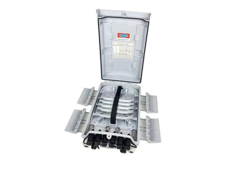 FTB-AT08Q-1 Outdoor 8 Cores FTTH Fiber Optic Splitters Pre-Connectorized Optical Terminal Network Equipment Fiber Optic Distribution Box