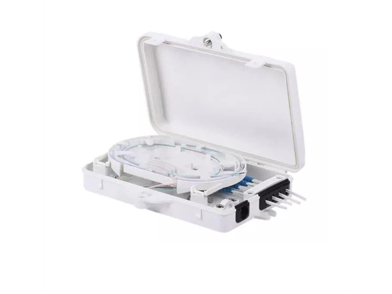 FTTH 4-Core FTB-AT04A-1 Fiber Optic Box PC+ABS Material Access Terminal Box for Fiber Optic Connectors