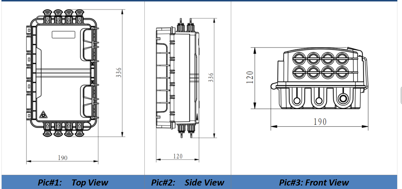 16 Ports Fiber Optic Nap Box for Outdoor Drop Cable Termination Waterproof