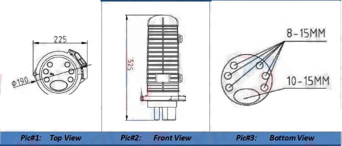 SC-ATD144-03 144core Type Fiber Optic Splicing Enclosure