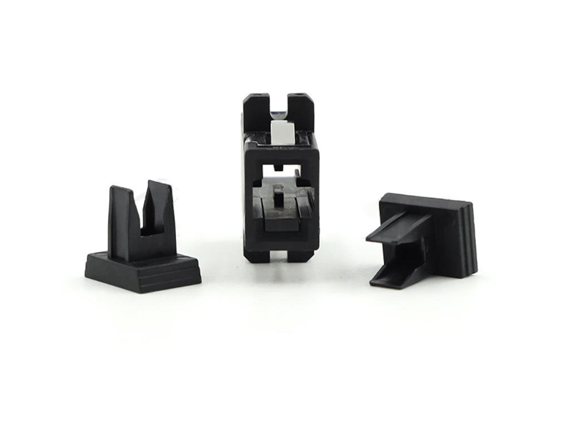MTRJ-MTRJ PC Simplex Single / Multi Mode Fiber Optic Adapter With Flange Black for Fiber Optic Patch Cord Pigtail Quick