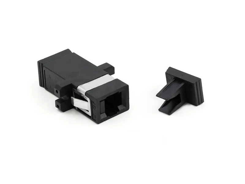 MTRJ-MTRJ PC Simplex Single / Multi Mode Fiber Optic Adapter With Flange Black for Fiber Optic Patch Cord Pigtail Quick