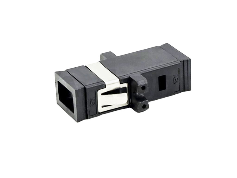 MTRJ-MTRJ PC Simplex Single / Multi Mode Fiber Optic Adapter With Flange Black for Fiber Optic Patch Cord Pigtail Quick