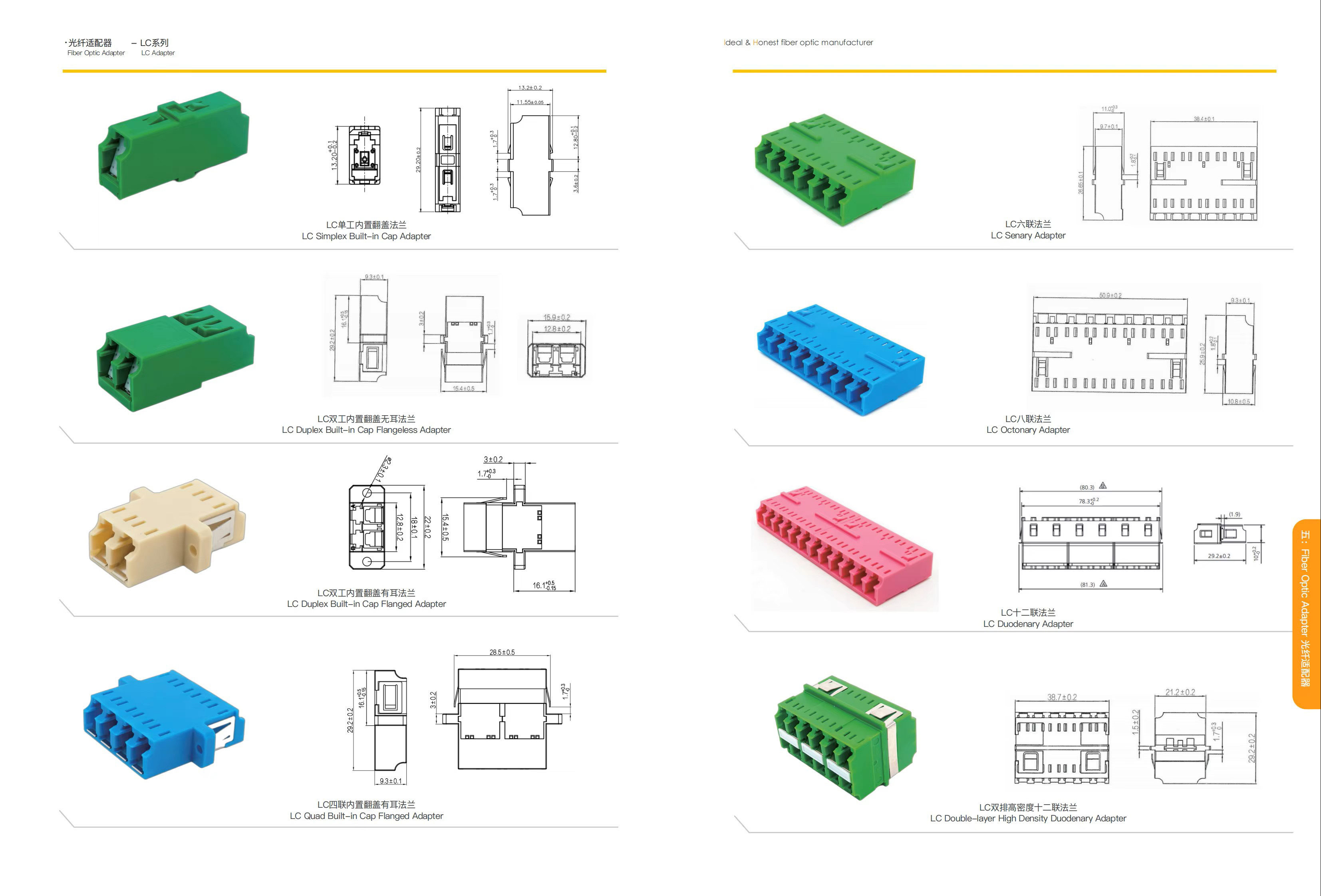 Fiber Optical LC Female to Female Multiport 12 port Adapter SM MM