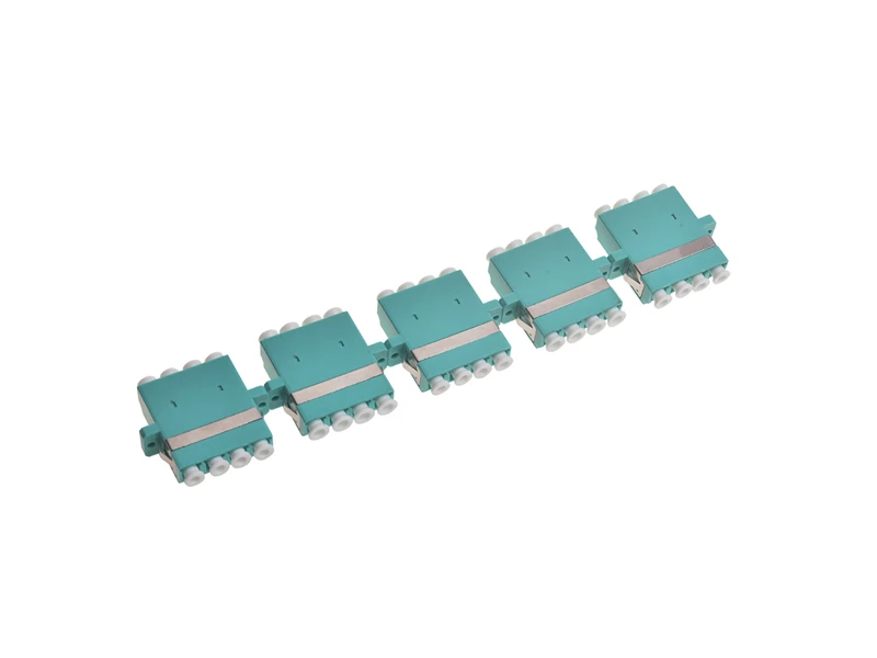 FTTH LC OM3 Quad Fiber Optic Multimode Quad Adapter