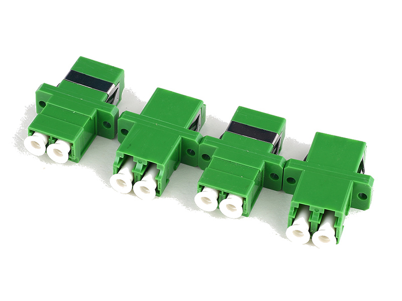 FTTH LC APC SM DX High-Low Type Fiber Optic Singlemode Duplex Adapter