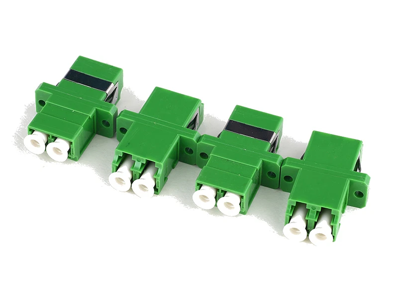 FTTH LC APC SM DX High-Low Type Fiber Optic Singlemode Duplex Adapter