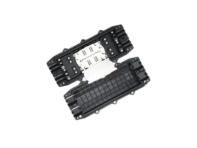 4+4 Inlet/outlet 144 cores horizontal splice closure IP68 ABS/PC fiber enclosure FOSC