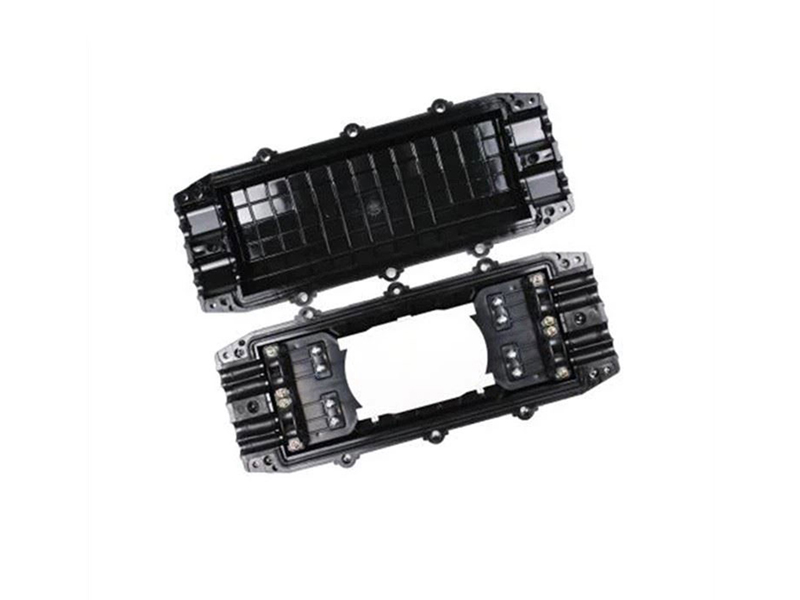4+4 Inlet/outlet 144 cores horizontal splice closure IP68 ABS/PC fiber enclosure FOSC