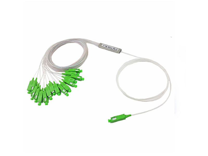 Micro Fiber Optic PLC Splitter 1x16 SC/APC Single Mode G657A1/A2 /G652D 900um Steel Tube Mini FTTH PON CATV GPON/BPON/EPON