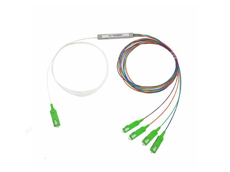 Micro Fiber Optic PLC Splitter 1x4 SC/APC Single Mode G657A1/A2/G652D 900um Steel Tube Mini FTTH PON CATV GPON/BPON/EPON