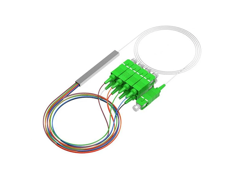 Micro Fiber Optic PLC Splitter 1x8 SC/APC Single Mode G657A1/A2 /G652D 900um Steel Tube Mini FTTH PON CATV GPON/BPON/EPON