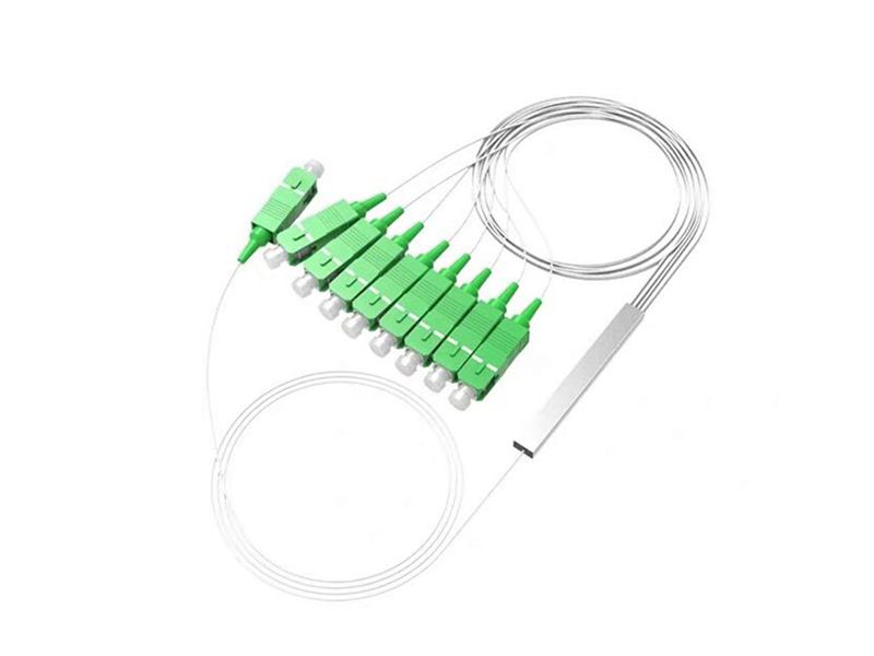 Micro Fiber Optic PLC Splitter 1x8 SC/APC Single Mode G657A1/A2 /G652D 900um Steel Tube Mini FTTH PON CATV GPON/BPON/EPON
