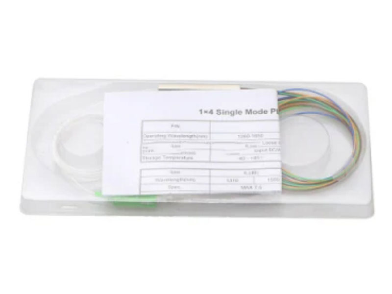 Micro Fiber Optic PLC Splitter 1x4 SC/APC Single Mode G657A1/A2/G652D 900um Steel Tube Mini FTTH PON CATV GPON/BPON/EPON
