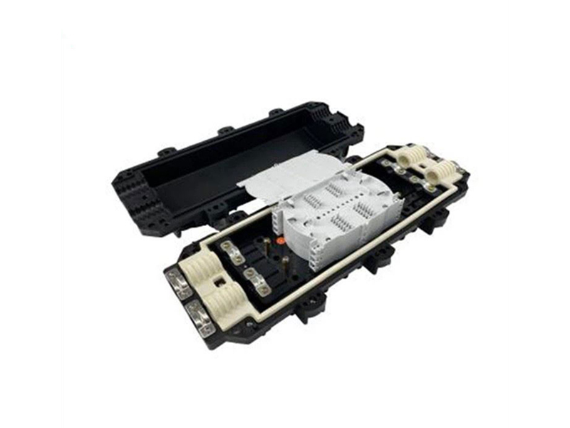 2+2 	 Inlet/outlet 96 cores Outdoor Waterproof OEM Fiber Optic Splice Closure Fibre Enclosure Horizontal Type
