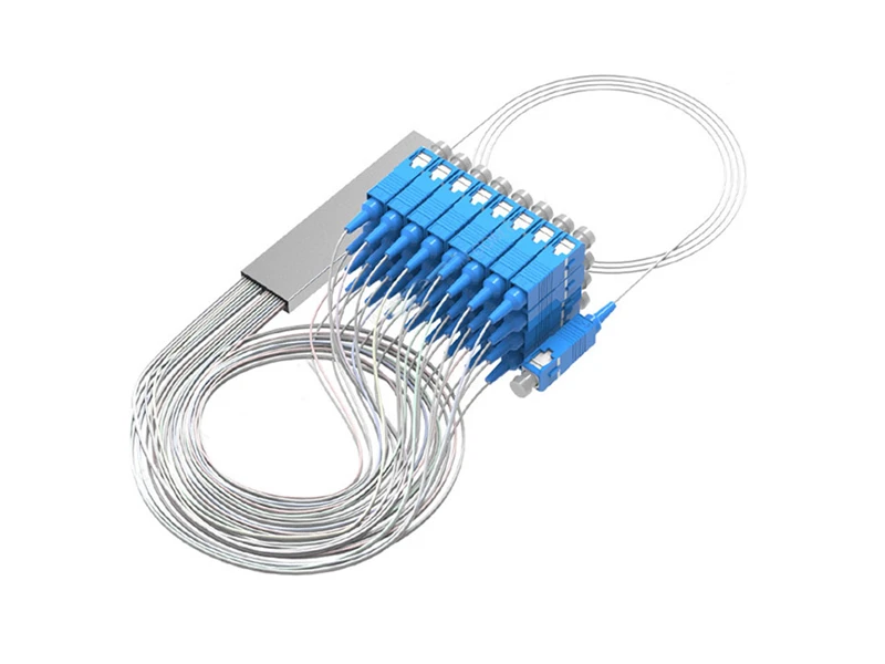 Micro Fiber Optic PLC Splitter 1x32 SC/UPC Single Mode G657A1/A2 /G652D 900um Steel Tube Mini FTTH PON CATV GPON/BPON/EPON