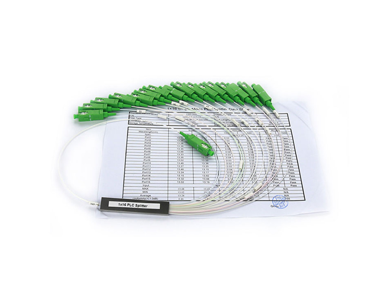 Micro Fiber Optic PLC Splitter 1x16 SC/APC Single Mode G657A1/A2 /G652D 900um Steel Tube Mini FTTH PON CATV GPON/BPON/EPON